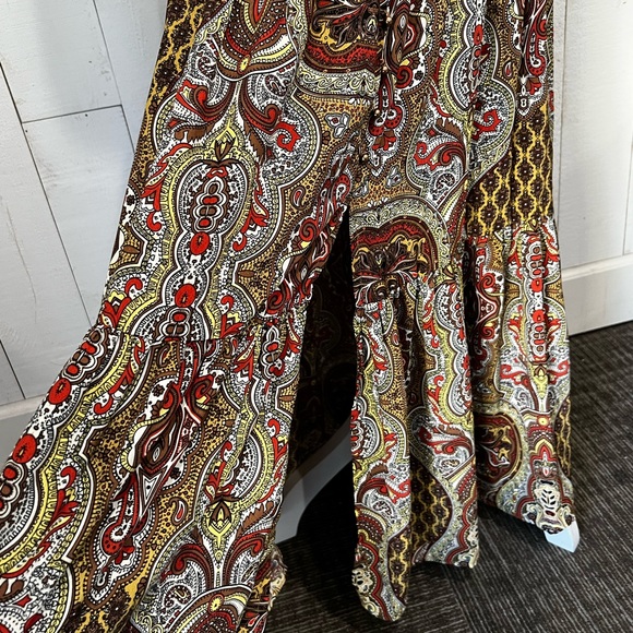 NWOT Boho High Waist Tiered Multicolored Maxi Skirt - Picture 12 of 16